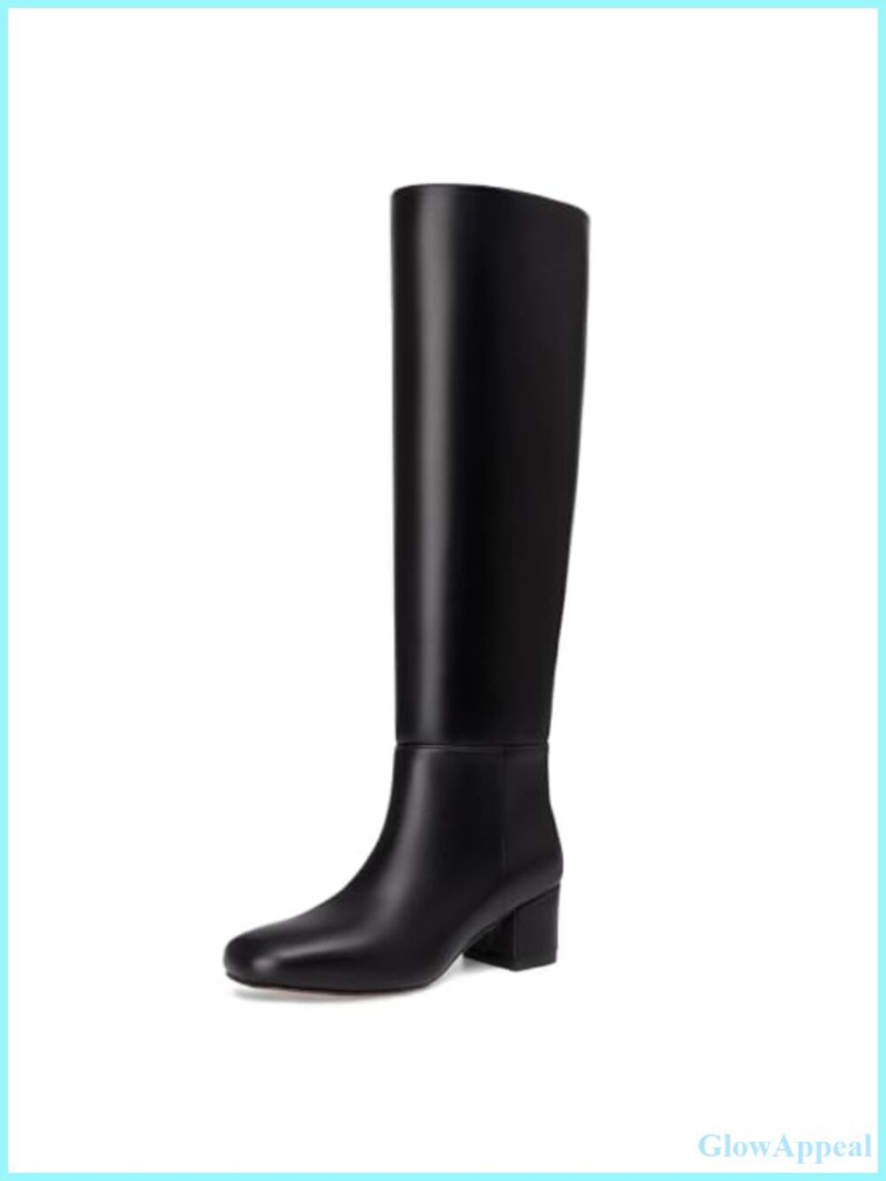 Women's Knee High Boots Chunky Low Heel Faux Leather Tall Fall Winter Boots
